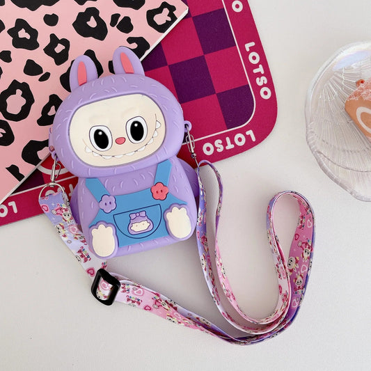 MimiMagic™ Cute Silicone Crossbody Bag – Labubu Bunny Design